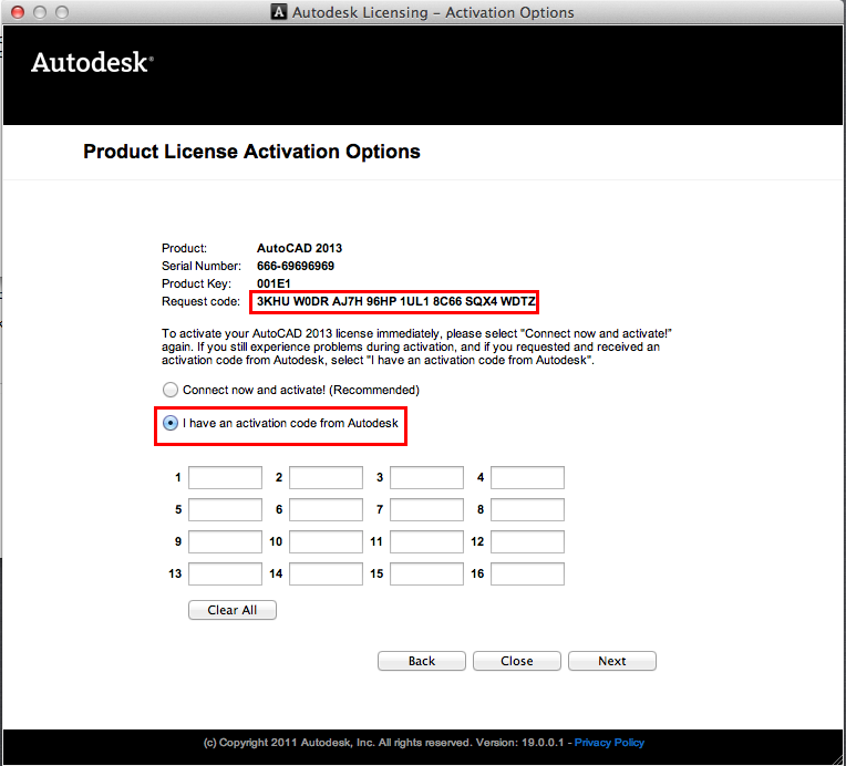 Autocad 2013 Activation Key